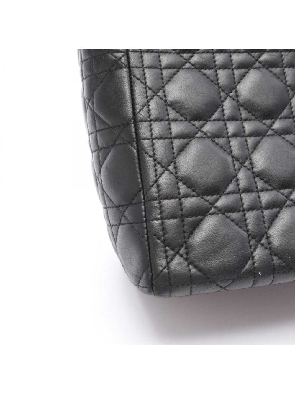 Dior Handbag Radio the Cannage Black Leather Hand - Picture 15 of 15